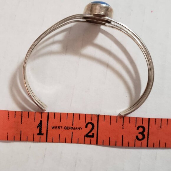Sterling Lapis Cuff (1028) - Picture 7 of 7